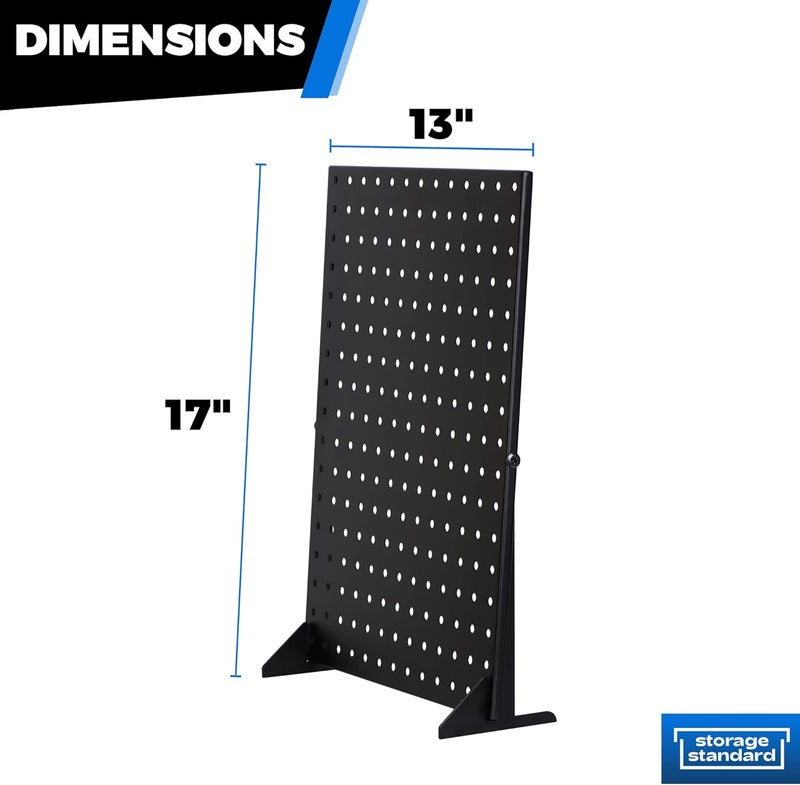 Storage Standard Pegboard Display Stand for Craft Shows & Fairs - Metal Jewelry Retail Display for Selling Accessories, Earring, Pin Stands for Retail Stores, Vendors & Events - 17" x 13”, Black - Image 4